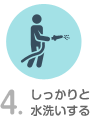 しっかり水洗い。